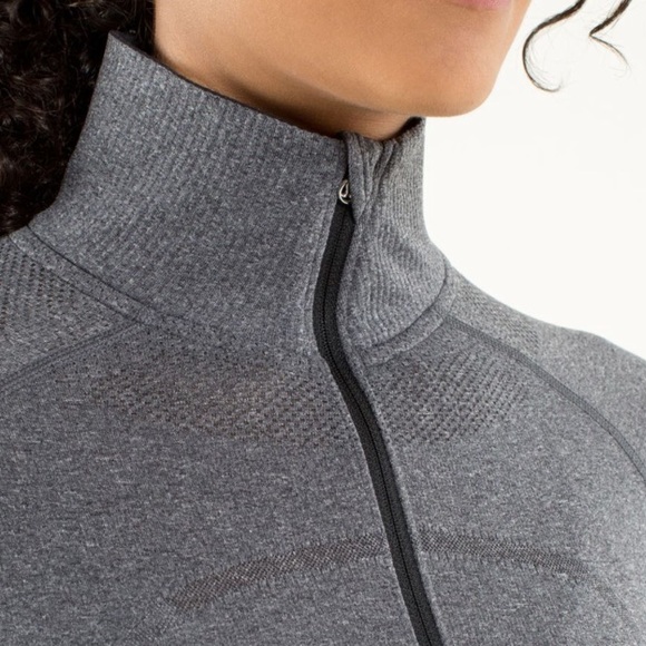 Lululemon Run Swiftly Tech 1/2 Zip First Release Heathered Black - Picture 5 of 15